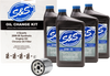 S&S Cycle Oil Change Kit - Chrome Filter - '99-'17 Twin Cam - 4 Us Quarts 218942