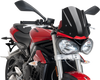 Puig Hi-Tech Parts New Generation Windscreen - 12-1/4" - Black - Street Triple 765 9999N