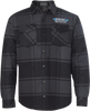 Throttle Threads Drag Specialties Quilted Plaid Jacket - Large Drg24J86Bklr