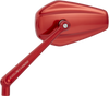 Arlen Ness Mirror - Mini/Stocker - Side View - Hexagon - Red - Left 13-152