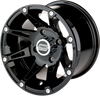 Moose Utility Wheel - 387X - Front/Rear - Machined Black - 12X7 - 4/4 - 4+3 387Mo12744Bw4