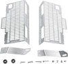 Devol Radiator Guards - Brushed Aluminum - Kawasaki 0101-2406