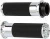 Arlen Ness Grips - Beveled - Cable - Chrome 07-330