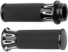 Arlen Ness Grips - Deep Cut - Tbw - Black 07-319
