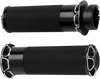 Arlen Ness Grips - Beveled - Tbw - Black 07-329