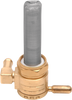 Golan Products "Click-Slick" Fuel Petcock - Backward - Raw Brass - 22Mm 76-312B-Bs