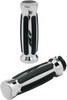 Pro-One Perf.Mfg. Grips - Straight - Rubber - Chrome 802430