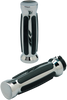 Grips - Straight - Rubber - Cable - Chrome 490000