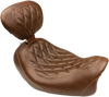 Mustang Seat - Wide Tripper Solo - With Backrest - Diamond - Brown 79797