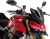 Puig Hi-Tech Parts New Generation Windscreen - 11" - Dark Smoke - Ducati 20467F