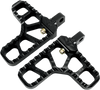 Joker Machine Adjustable Serrated Footpegs - With Heel - Black 08-62-1B