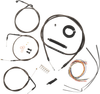 La Choppers Handlebar Cable/Brake Line Kit - Complete - 15" - 17" Handlebars - Midnight La-8140Kt2-16M