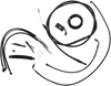 La Choppers Handlebar Cable/Brake Line Kit - Complete - 18" - 20" Handlebars - Midnight La-8152Kt2-19M