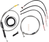 La Choppers Handlebar Cable/Brake Line Kit - Quick Connect - Complete - 18" - 20" Handlebars - Stainless La-8156Kt2-19