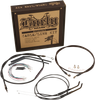 Burly Brand Jail Bar Cable Kit - 10" Handlebars - Black Vinyl B30-1146