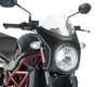 Puig Hi-Tech Parts Semi-Fairing - Black - Clear Screen 3169W