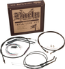 Burly Brand Complete Black Vinyl Handlebar Cable/Line Kit For Ape Hanger Handlebars - 12" B30-1045