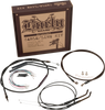 Burly Brand Complete Black Vinyl Handlebar Cable/Line Kit For Ape Hanger Handlebars - 12" B30-1039