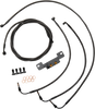 La Choppers Handlebar Cable/Brake Line Kit - 18" - 20" Ape Hanger Handlebars - Midnight La-8055Kt-19M