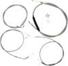 La Choppers Handlebar Cable/Brake Line Kit - Mini Ape Hanger Handlebars - Stainless Steel La-8320Kt-08