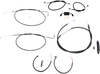 La Choppers Handlebar Cable/Brake Line Kit - Complete - 15" - 17" Handlebars - Black Vinyl La-8211Kt2-16B