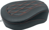 Mustang Wide Tripper Passenger Seat - Black W/ American Beauty Red Stitching 76648Ab