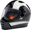 Lane Splitter Helmet - Gloss Black/White Flames - Large 1004-570-504