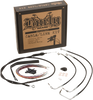 Burly Brand Complete Stainless Braided Handlebar Cable/Brake Line Kit - 13" Ape Hanger Handlebars B30-1238