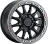Wheel - Alpha - Front/Rear - Black/With Gun Metal Ring - 15X7 - 4/137 - +10 Mm A14Bg-57037+10