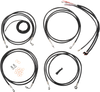 La Choppers Handlebar Cable/Brake Line Kit - Complete - 18" - 20" Handlebars - Black Vinyl La-8052Kt2-19B