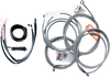 La Choppers Handlebar Cable/Brake Line Kit - Complete - 15" - 17" Handlebars - Stainless La-8052Kt2-16