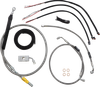 La Choppers Handlebar Cable/Brake Line Kit - Quick Connect - Complete - 15" - 17" Handlebars - Stainless La-8155Kt2-16