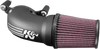 K & N Aircharger Intake System With Cast Aluminum Intake Tube - Satin Black 57-1134