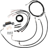 La Choppers Handlebar Cable/Brake Line Kit - Complete - 15" - 17" Handlebars - Black Vinyl La-8055Kt2-16B