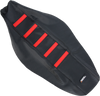 Moose Racing Ribbed Seat Cover - Black Cover/Red Ribs - Honda Crf45009-331Rt