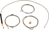 Handlebar Cable/Brake Line Kit - 18" - 20" Ape Hanger Handlebars - Stainless Steel La-8059Kt-19