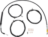 La Choppers Handlebar Cable/Brake Line Kit - 12" - 14" Ape Hanger Handlebars - Black Vinyl La-8056Kt-13B