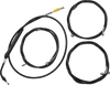 La Choppers Handlebar Cable/Brake Line Kit - 18" - 20" Ape Hanger Handlebars - Black Vinyl La-8058Kt-19B