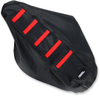 Moose Racing Ribbed Seat Cover - Black Cover/Red Ribs - Honda Crf15007-331Rt