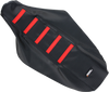Moose Racing Ribbed Seat Cover - Black Cover/Red Ribs - Honda Cr12500-331Rt