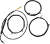 La Choppers Handlebar Cable/Brake Line Kit - 15" - 17" Ape Hanger Handlebars - Midnight La-8058Kt-16M