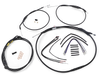 Burly Brand Jail Bar Cable Kit - 12" Handlebars - Black Vinyl B30-1200