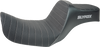 Slyfox Highnoon Seat - Vinyl - Classic Stitch - Gray Logo - Dyna '12-'16 4694B-Slyfox