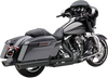 Cobra 909 4" Mufflers - Black - '95-'16 Bagger 6106Rb