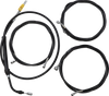 La Choppers Handlebar Cable/Brake Line Kit - Complete - 12" - 14" Handlebars - Black Vinyl La-8058Kt2-13B