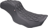 One Piece 2-Up Squareback Seat - Double Diamond - Black Stitch - Flh/Flt '23-'24 88415