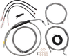 La Choppers Handlebar Cable/Brake Line Kit - Complete - 12" - 14" Handlebars - Stainless La-8056Kt2-13