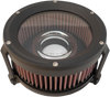 Trask Assault Charge High-Flow Air Cleaner - Flat Black Tm-1023Bk