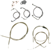 La Choppers Handlebar Cable/Brake Line Kit - 15" - 17" Ape Hanger Handlebars - Stainless Steel La-8006Kt-16
