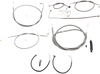 La Choppers Handlebar Cable/Brake Line Kit - Complete - 12" - 14" Handlebars - Stainless La-8151Kt2A-13